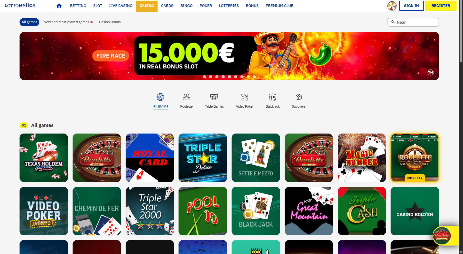 7. Lottomatica- Offerta Casinò Volt Bilanciato